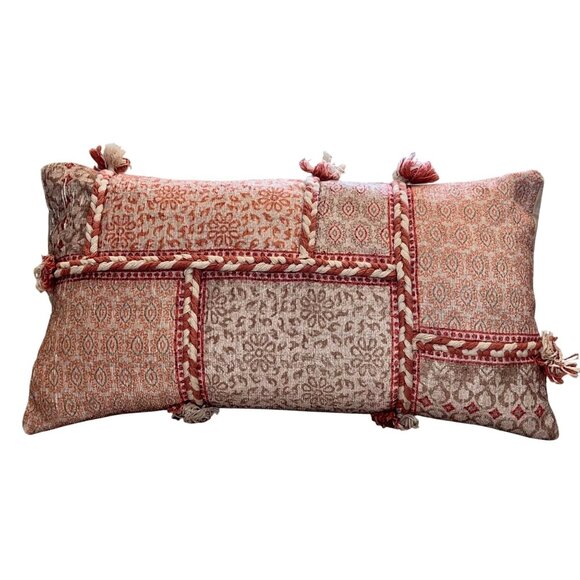 Custom Bohemian Luxury Throw Pillows Multi-pattern Corals Creams Taj Mahal Style - Picture 4 of 12